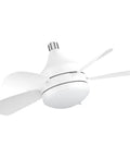 Quiet Operations Ceiling Fan With Integrated LED Light For Various Living Room Bedroom Enhancing Comfortable, white ceiling fan with four blades.