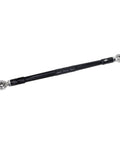 Black Adjustable Shifter Linkage Rod For Harley Davidson Softail Touring And Trike Ride Ready 11.5 To 12.5 Inch 6061 T6 Aluminum With Stainless Steel Joints And Five Sixteenths Inch Stud Compatibility, side view