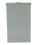 Front view of 125A outdoor convertible load center, 12-space 24-circuit main lug panel with NEMA 3R galvanized steel enclosure.