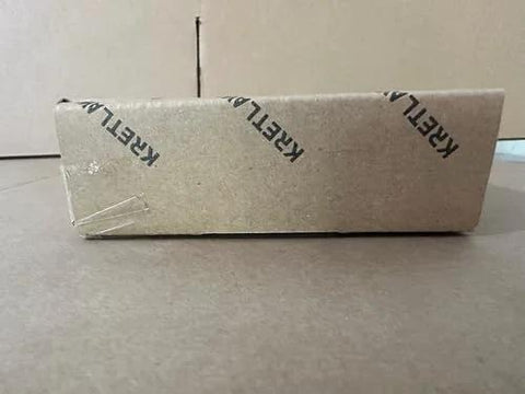 KRETLAW mini grease gun packaging box with repeated branding on brown cardboard.
