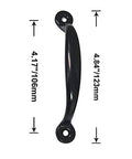 Steel Utility Grab Pull Surface Mount For Screen Door Drawer Access Panel Cabinet Lid Hatch Black 10 Pack Mounting Screws