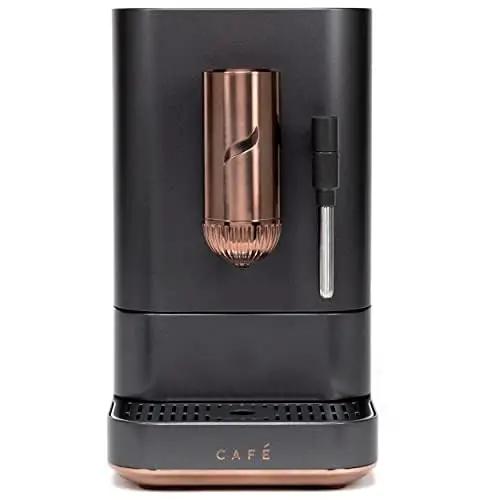 Top Shelf Wifi Automatic Espresso Machine With Built In Milk Frother And Adjustable Bean Grinder One Touch Brew In Under Ninety Seconds Matte Black.