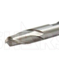 Close-up of ball-nose end mill, 3/4 in diameter, HSS, 2-flute, double-ended (Amazon)