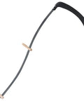 Durable Ergonomic Scythe With 57 Point One Inch Reach In Black Matte Finish Stainless Steel And Wood Handle Built For Gardeners And Outdoor Enthusiasts For Smooth Grass And Brush Cutting On Any Yard with curved blade and handle visible