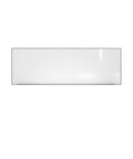 Front view of the 4 X 12 Porcelain Magnetic Whiteboard With Aluminum Frame Includes Marker And Eraser Made In USA Heavy Duty Classroom And Office Board That Resists Ghosting Scratches And Dents.
