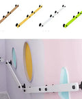Variety of wall-mounted safety handrails in wood and colorful finishes, features tight non-slip grip for indoor steps.