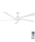 Top Shelf 70 Inch Ceiling Fan Featuring Five Wide Sweeping Blades In Sleek Aged Pewter Finish Delivers Serious Cooling Power For Massive Rooms With Hella Whisper Quiet Motor And Totally No Sweat Assembly. White finish with control remote.