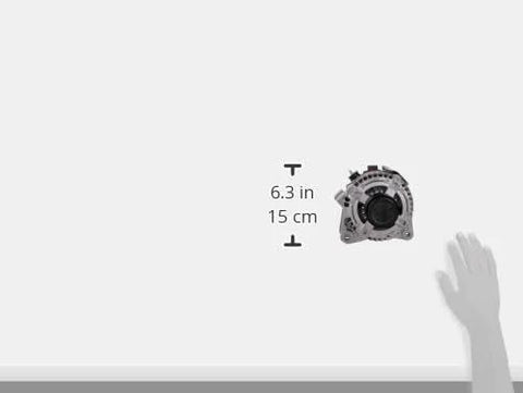 Front view of Vehicle Specific Alternator For Cars And Trucks 2100655 with dimensions shown for easy fit installation.