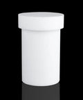 Top Shelf PTFE Centrifuge Tube With Tight Screw Cap And Secure Seal Pad For Legit Acid Alkali Resistant Lab Testing Solvent Proof Samples In 250 Milliliter Capacity, white tube with closed cap.