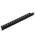 1U Rack Mount Cable Management Panel With Brush Slot For Clean Cable Entry For 19 Inch Racks Or Cabinets, Black, Heavy Duty Steel Construction