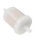 Close-up of Go To Inline Fuel Filter Five Sixteenths Inch for Kubota Tractors and Lawn Mowers, two-pack, side view