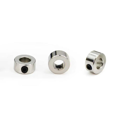 5mm Bore Lead Screw Collar Set For T5 Leadscrews, 10 Pack, Carbon Steel Nickel-Plated, Heavy-Duty Linear Motion Accessories For 3D Printers And CNC Machines, Durable, Corrosion-Resistant, Easy Install, three metal collars