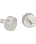 1/4-20 Thumb Screw Button Head Cap Screw Brass Nickel Plated Two-Piece Camera Accessory Replacement for Tripods and Mounts