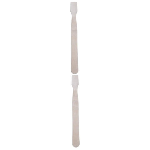 Two Piece Tin Paste Mixing Tablet Clamshell Tool Set, Metal Open Shell Solder Paste Scraper, Pro Grade Ergonomic Grip, Bright Silver Finish