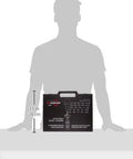 27-Piece Hollow Punch Set With Dual Cutting Heads in a heavy-duty plastic case, showing size comparison with silhouette.