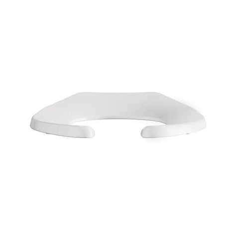 Elongated Plastic Toilet Seat With Stainless Steel Hinge For Commercial Use, Open Front, Seat Only, Easy Installation, Fits Most Elongated Toilets