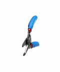Built Tough Heavy Duty Wire Cutter And Stripper For 20 To 30 AWG Solid And 22 To 32 AWG Stranded Wire, shown open with blue grips.