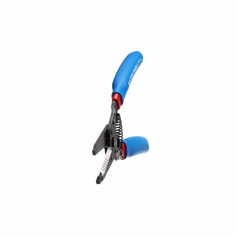 Built Tough Heavy Duty Wire Cutter And Stripper For 20 To 30 AWG Solid And 22 To 32 AWG Stranded Wire, shown open with blue grips.