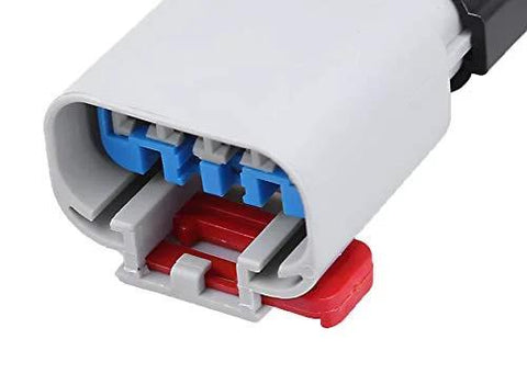 Close-up of Fuel Pump Connector Wiring Harness Pigtail Replacement For PT1402 FPX 03 showing plug detail