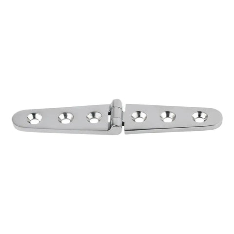 8 Piece 30x152mm Door Strap Hinges Set In Marine Grade 316 Stainless Steel With Six Hole Mounting, Mirror Polished Finish