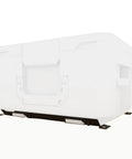 Beefy All Metal Mounting Brackets For Tool Boxes And Storage on white toolbox, secure and heavy-duty, black finish, quick install.