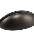 Oil rubbed bronze bin cup drawer pull, part of ten pack oil rubbed bronze cabinet hardware bin cup drawer pulls with 3 inch hole centers.