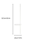 POJGVU Minimalist Led Wall Light Fixture Linear Wall Sconce Lighting Indoor Wall Wash Lamp Geometric Hardwired Sconces Living Room Background Wall Lights Bedroom Wall Lamps,White-62.5cm dimensions showing height of 92.5cm and width of 20cm.