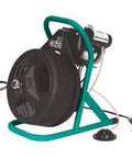 Smooth Operator Real Deal 75 Foot Electric Drain Auger Machine with 3/8 Inch High Carbon Steel Cable on a portable frame.