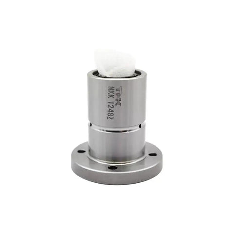 Close-up of Ball Spline Nut LF 30 LF30UU heavy duty linear motion component with ultra precision, high speed rotation design.