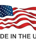 Made in the USA flag graphic representing quality workmanship for Top Shelf Two Foot Wrought Iron Handrail Badass Build Quality.