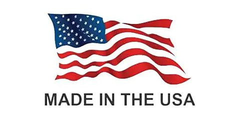 Made in the USA flag graphic representing quality workmanship for Top Shelf Two Foot Wrought Iron Handrail Badass Build Quality.