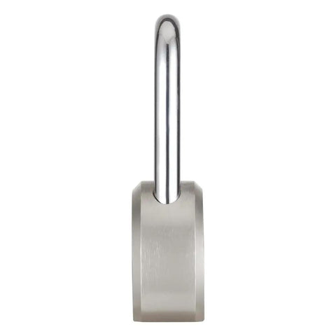 Front view of Beefy High Security Heavy Duty Solid Steel Keyed Alike Padlocks Chrome Plated With 2.2 Inch Hardened Steel Shackle