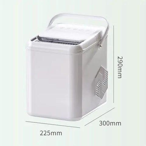 Top Tier Countertop Ice Maker, Self Cleaning Bullet Ice Machine Producing 12 Kg Daily, Hella Fast Freezing, Includes Scoop And Basket, Total Game Changer For Home Bars And Gatherings in compact white design.