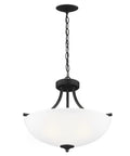 Geary Three Light Semi Flush Ceiling Light In Brushed Nickel With Steel Construction 300 Total Watts Medium Size Pendant Fixture