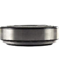 Wheel bearing and race set, front inner, metal bearing with black seal, side view