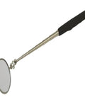 Telescoping Inspection Mirror With A 2 And A Quarter Inch Head Extendable From 10 To 14 Inches Adjustable Swivel Insulated Vinyl Grip