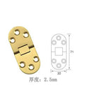 2 Pcs Folding Table Flip Hinge Set Zinc Alloy with Chrome Finish, dimensions 71x30mm for aircraft style tables, smooth open close