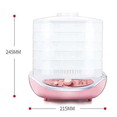 Slick Digital Food Dehydrator Featuring Five Stackable Trays Adjustable Heat Control Plus Solid Forty Eight Hour Timer