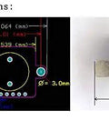 GY US42 Ultrasonic Distance Sensor Module dimensions and side view, compact size for flight controllers, 24.5mm x 16.5mm dimensions