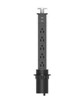 Smooth Setup Pop Up Countertop Outlet With 1.8 Meter Extension Cord US Type Plug, four AC outlets mounted vertically.