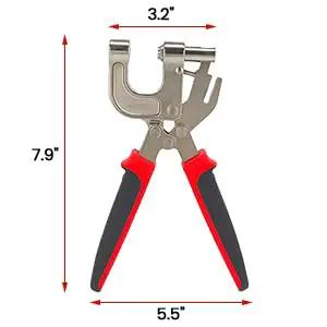 Heavy Duty Snap Fastener Tool Kit With Built In Hole Punch, 40 Sets Four Color Metal Snaps for Boat Cover Repair, Marine Grade Pliers