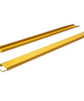 VEVOR forklift extensions, pair of 96-inch long, 6.5-inch wide yellow steel pallet fork extensions