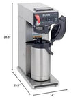 Automatic Airpot Coffee Brewer For High Volume Cafeterias And Offices Delivers 3.8 Gallons Per Hour At 120V With Airpot Sold Separately