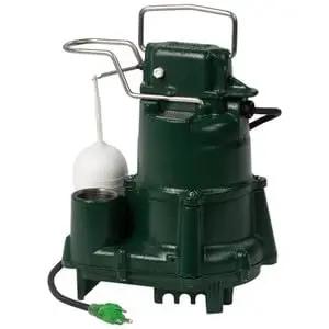 Heavy Duty Cast Iron Replacement Part Fits M98 Flow Mate Submersible Sump Pump 115 Volt Green Bulletproof Build For Steady Basement Dewatering No Fuss Operation - green cast iron pump with float switch.