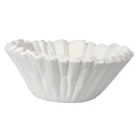 Commercial Tea And Paper Coffee Filters 1.5 Gallon White 500 Count For Use With Specialty Commercial Brewers, side view