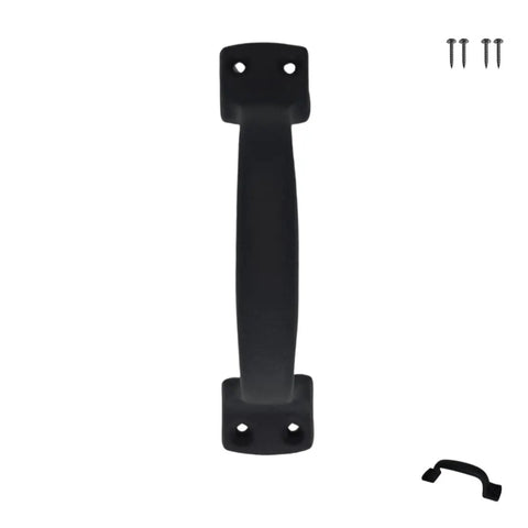 7 Inch Classic Barn Door Handle In Matte Black Cast Iron For Sliding Doors Gates Sheds Fences And Closets Indoor Outdoor Farmhouse Hardware Heavy Duty Pull For Indoor Or Outdoor Use