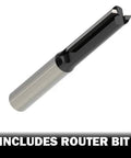 Milescraft 1219 Circle Guide Kit router circle jig with metal guide rod and black offset base.