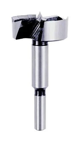 High Speed Steel Forstner Drill Bit For Straight Angled And Overlapping Holes In Wood, 1-3/4 Inch Diameter, 3/8 Inch Shank, 3-1/2 Inch Length
