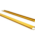Forklift pallet fork extensions, pair, 96-inch length, 6.5-inch width, yellow steel
