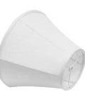 Side view of Double White Lamp Shade Set Of 2 Large Barrel Lampshades For Floor And Table Lamps 6x12x8.5 Inch DIY Natural Linen Fabric